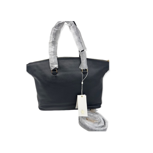 NEW Tory Burch Black Taylor Satchel - Picture 2 of 10